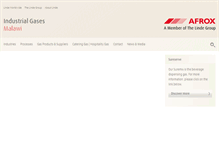Tablet Screenshot of afroxgas-malawi.com